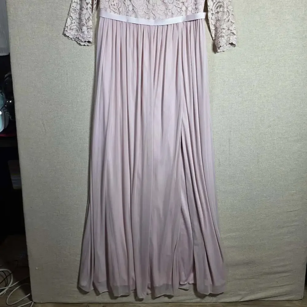 Davids Bridal Vintage Lace Mother of The Bride Dress size 14 Rose Pink - Picture 3 of 13